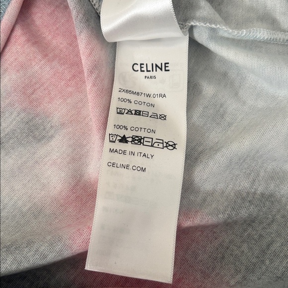 Celine Red and Black Tie-Dye Shirt - Picture 7 of 8